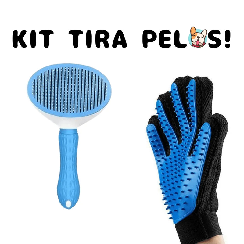 Kit Tira Pelos: Luva + Escova Removedores (Cães E Gatos)